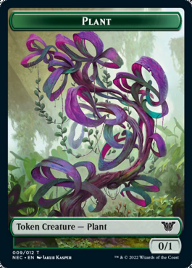 Plant // Treasure Double-Sided Token [Kamigawa: Neon Dynasty Commander Tokens] | Black Swamp Games