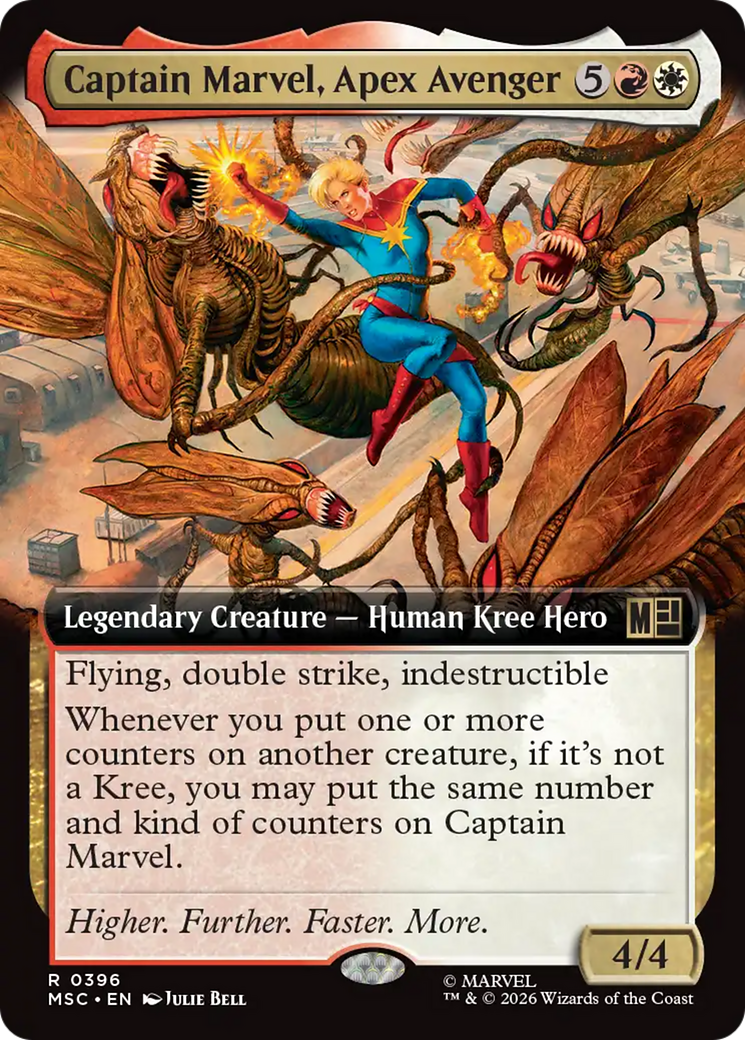Captain Marvel, Apex Avenger (Extended Art) [Marvel Super Heroes Commander] | Black Swamp Games