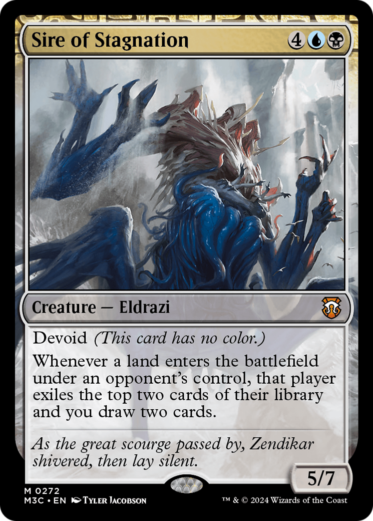Sire of Stagnation (Ripple Foil) [Modern Horizons 3 Commander] | Black Swamp Games