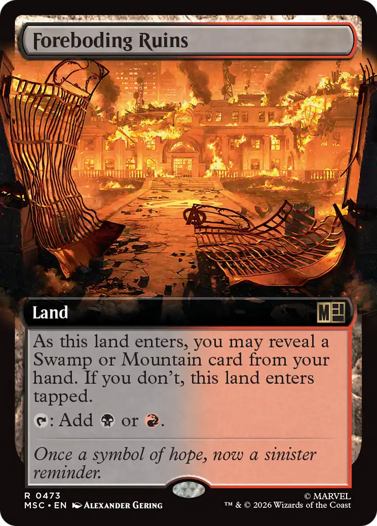 Foreboding Ruins (Extended Art) [Marvel Super Heroes Commander] | Black Swamp Games