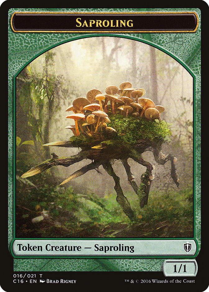 Saproling (016) // Spirit (006) Double-Sided Token [Commander 2016 Tokens] | Black Swamp Games