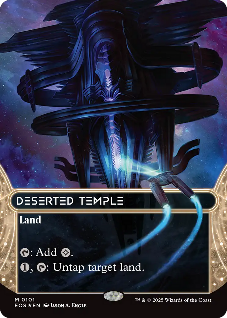 Deserted Temple (0101) (Borderless) (Galaxy Foil) [Edge of Eternities: Stellar Sights] | Black Swamp Games