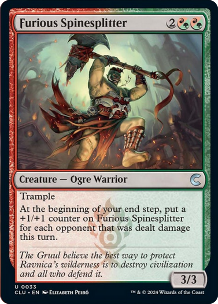 Furious Spinesplitter [Ravnica: Clue Edition] | Black Swamp Games