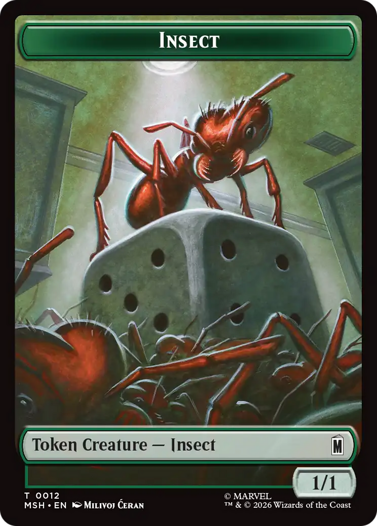 Insect // Clue Double-Sided Token [Marvel Super Heroes Tokens] | Black Swamp Games