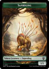 Garruk, Apex Predator Emblem // Saproling Double-Sided Token [Modern Horizons 3 Commander Tokens] | Black Swamp Games