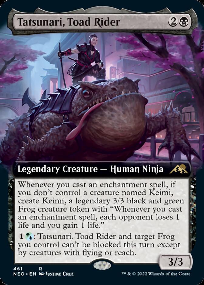 Tatsunari, Toad Rider (Extended Art) [Kamigawa: Neon Dynasty] | Black Swamp Games