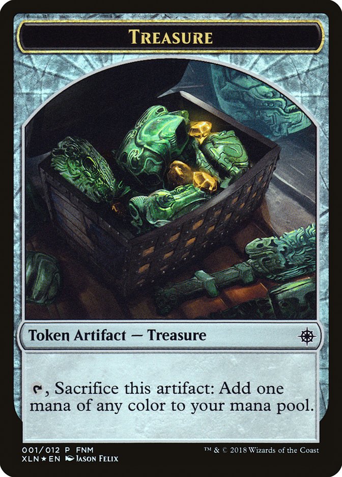 Merfolk // Treasure Double-Sided Token [Friday Night Magic 2018] | Black Swamp Games