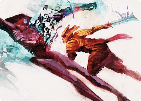 Hexgold Slash Art Card [Phyrexia: All Will Be One Art Series] | Black Swamp Games