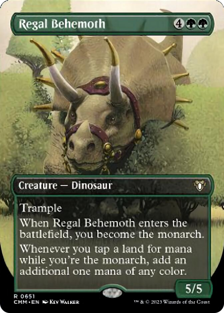 Regal Behemoth (Borderless Alternate Art) [Commander Masters] | Black Swamp Games