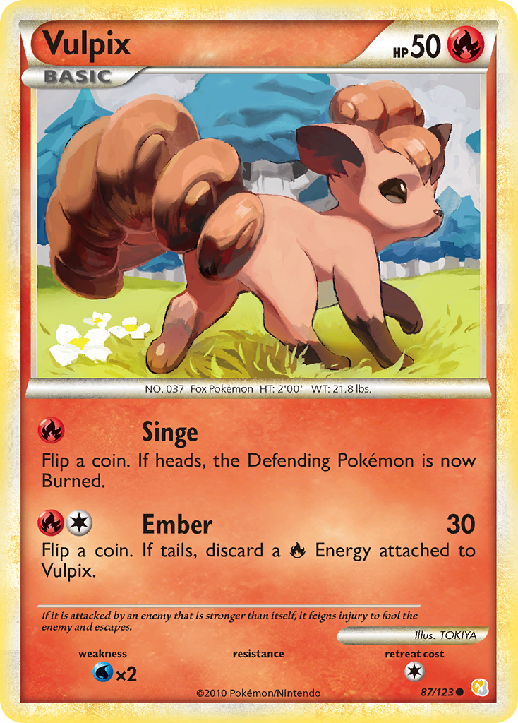 Vulpix (87/123) [HeartGold & SoulSilver: Base Set] | Black Swamp Games