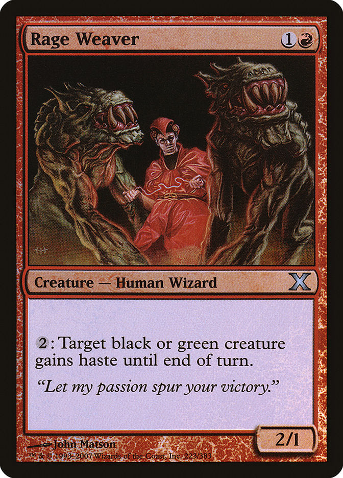 Rage Weaver (Premium Foil) [Tenth Edition] | Black Swamp Games