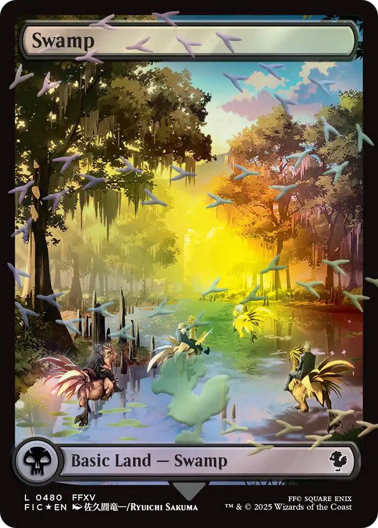 Swamp (Chocobo Track Foil) [FINAL FANTASY Commander] | Black Swamp Games