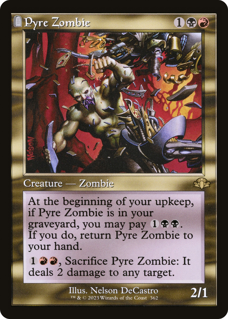 Pyre Zombie (Retro) [Dominaria Remastered] | Black Swamp Games