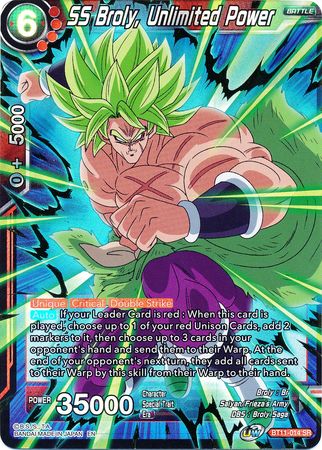 SS Broly, Unlimited Power (BT11-014) [Vermilion Bloodline 2nd Edition] | Black Swamp Games