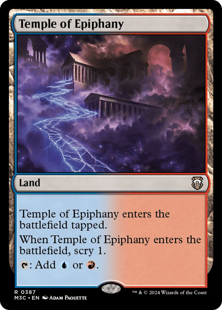 Temple of Epiphany (Ripple Foil) [Modern Horizons 3 Commander] | Black Swamp Games