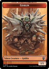 Tarmogoyf (Ripple Foil) // Goblin Double-Sided Token [Modern Horizons 3 Commander Tokens] | Black Swamp Games