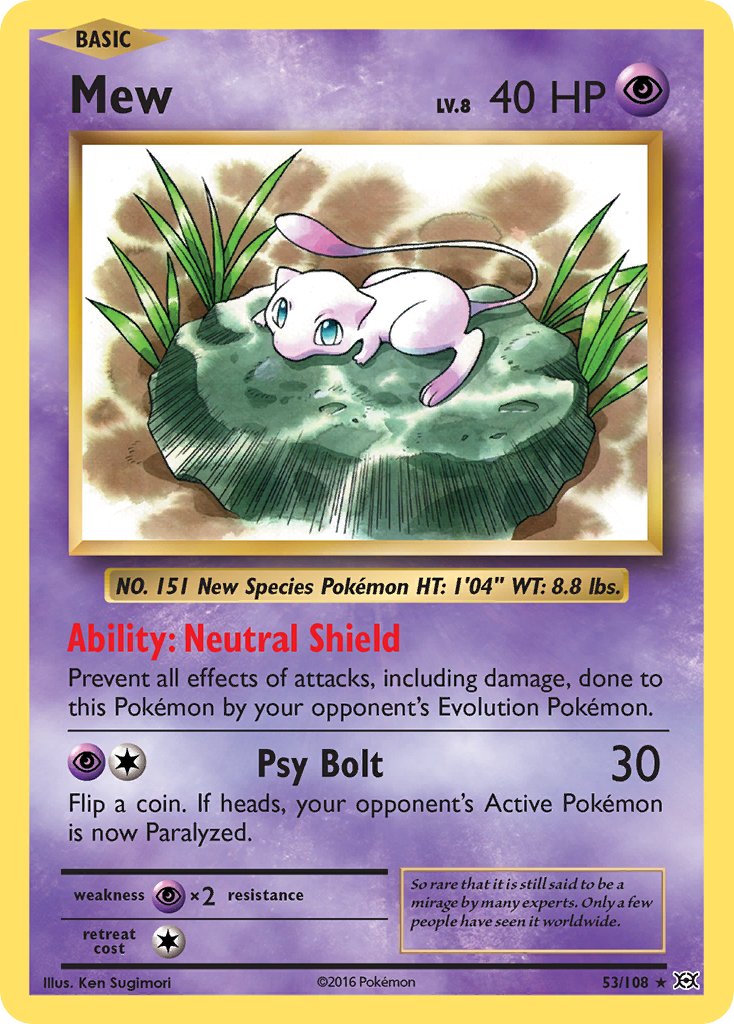 Mew (53/108) (Theme Deck Exclusive) [XY: Evolutions] | Black Swamp Games