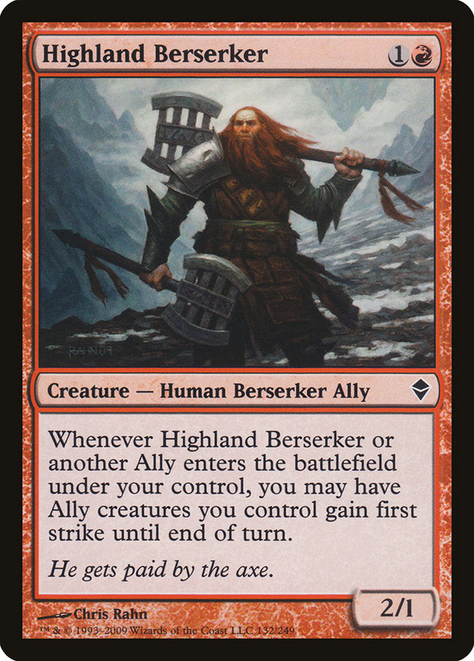 Highland Berserker [Zendikar] | Black Swamp Games