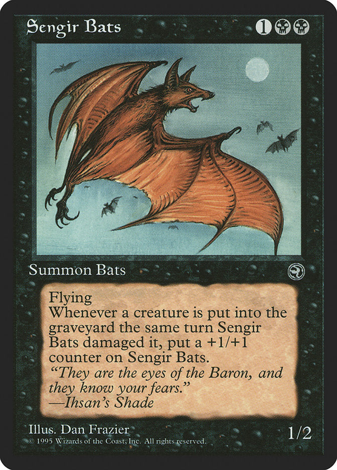 Sengir Bats (Ihsan's Shade Flavor Text) [Homelands] | Black Swamp Games