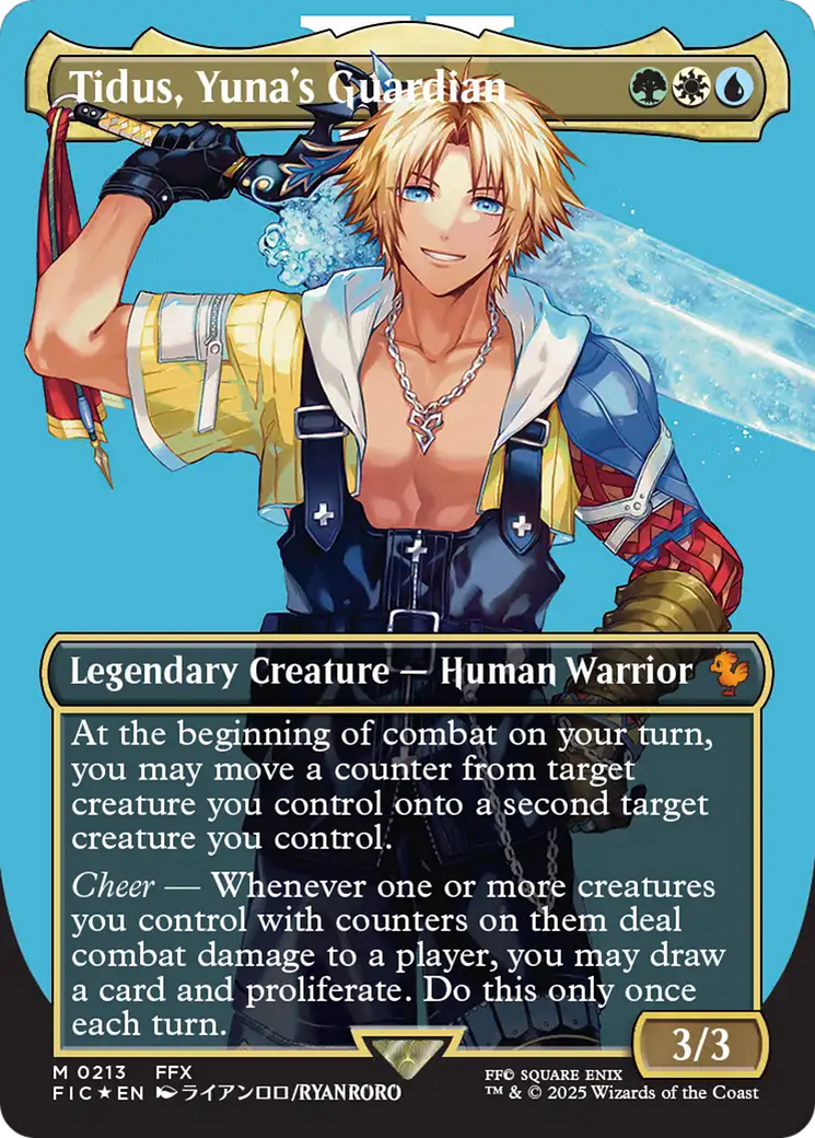 Tidus, Yuna's Guardian (Borderless) (Surge Foil) [FINAL FANTASY Commander] | Black Swamp Games