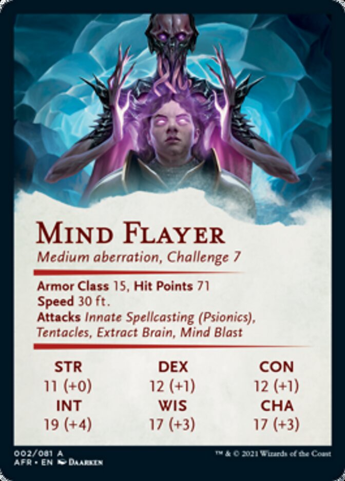 Mind Flayer Art Card [Dungeons & Dragons: Adventures in the Forgotten Realms Art Series] | Black Swamp Games