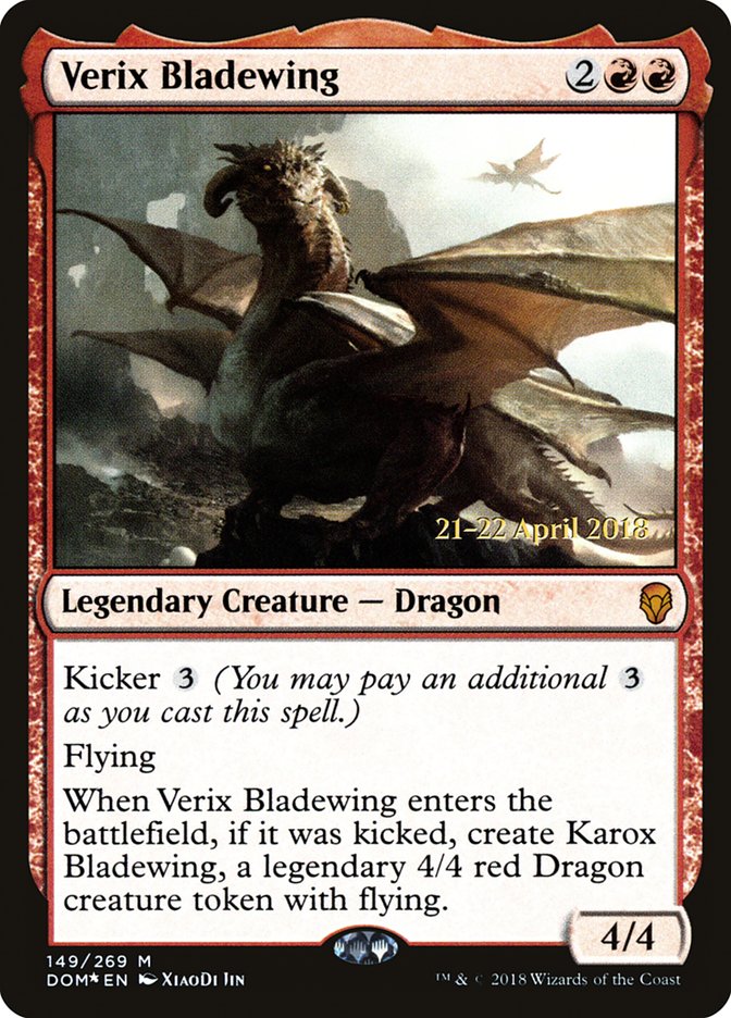 Verix Bladewing [Dominaria Prerelease Promos] | Black Swamp Games
