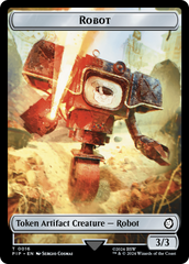 Robot // Junk Double-Sided Token [Fallout Tokens] | Black Swamp Games