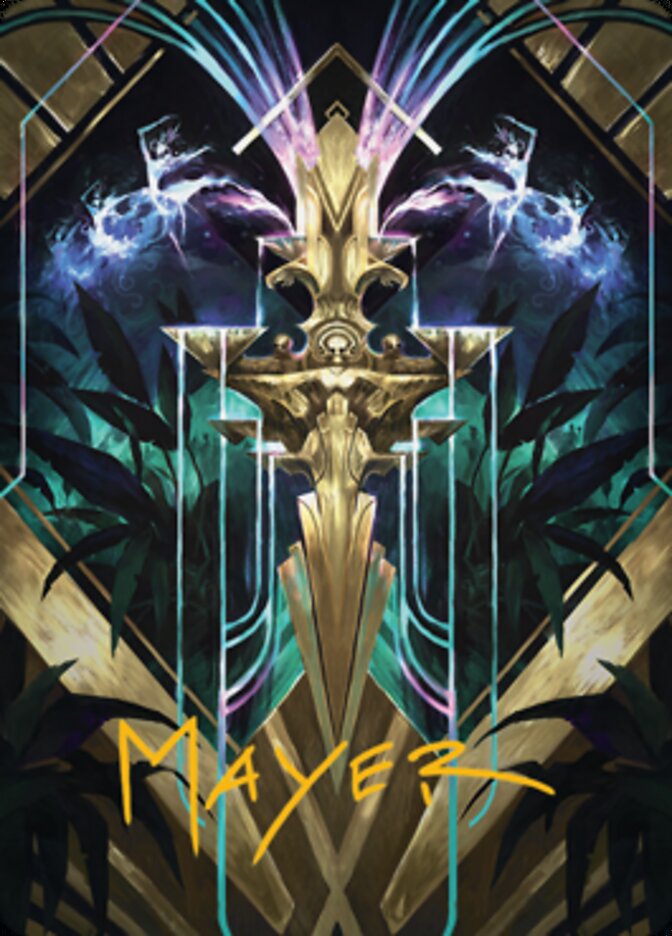 Halo Fountain Art Card (Gold-Stamped Signature) [Streets of New Capenna Art Series] | Black Swamp Games