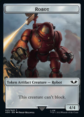 Astartes Warrior // Robot Double-Sided Token (Surge Foil) [Warhammer 40,000 Tokens] | Black Swamp Games