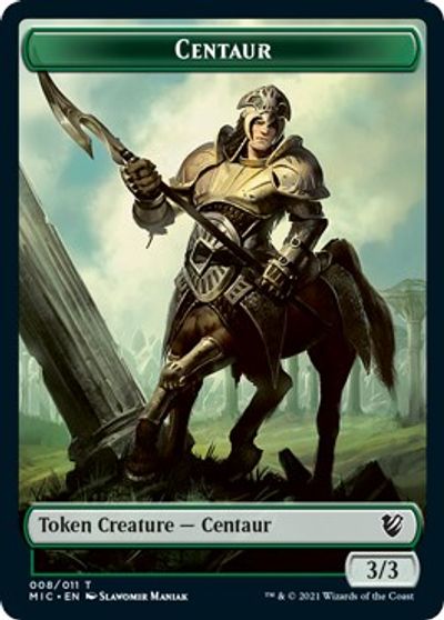 Centaur // Wolf Double-Sided Token [Innistrad: Midnight Hunt Commander Tokens] | Black Swamp Games