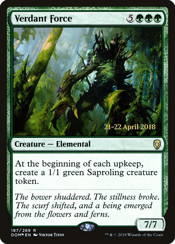 Verdant Force [Dominaria Prerelease Promos] | Black Swamp Games