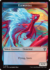 Elemental (0019) // Copy Double-Sided Token [Secrets of Strixhaven Commander Tokens] | Black Swamp Games