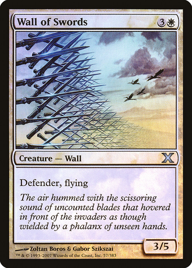 Wall of Swords (Premium Foil) [Tenth Edition] | Black Swamp Games