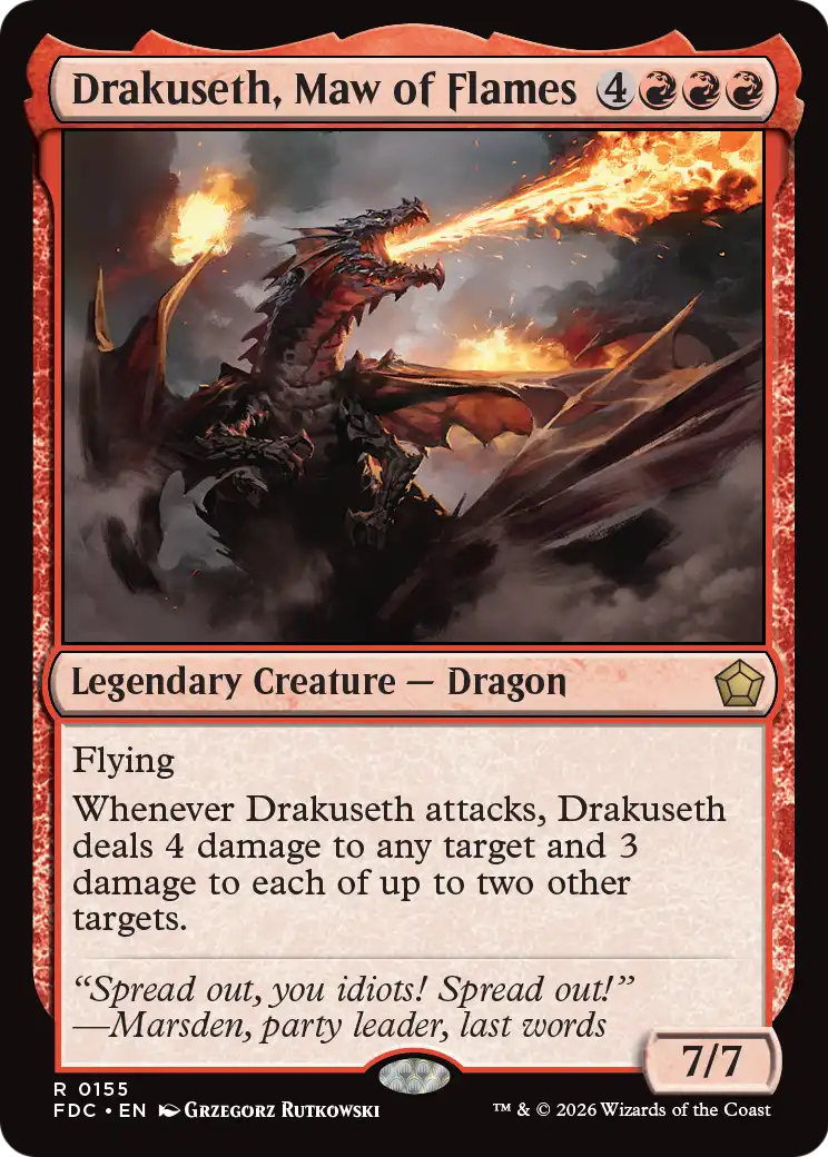 Drakuseth, Maw of Flames [Foundations Commander] | Black Swamp Games