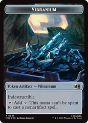 The Monarch (016) // Vibranium (031) Double-Sided Token (Surge Foil) [Marvel Super Heroes Commander Tokens] | Black Swamp Games