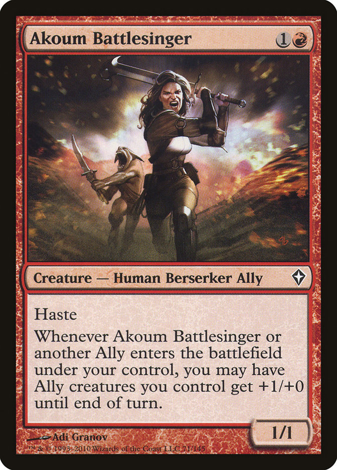 Akoum Battlesinger [Worldwake] | Black Swamp Games