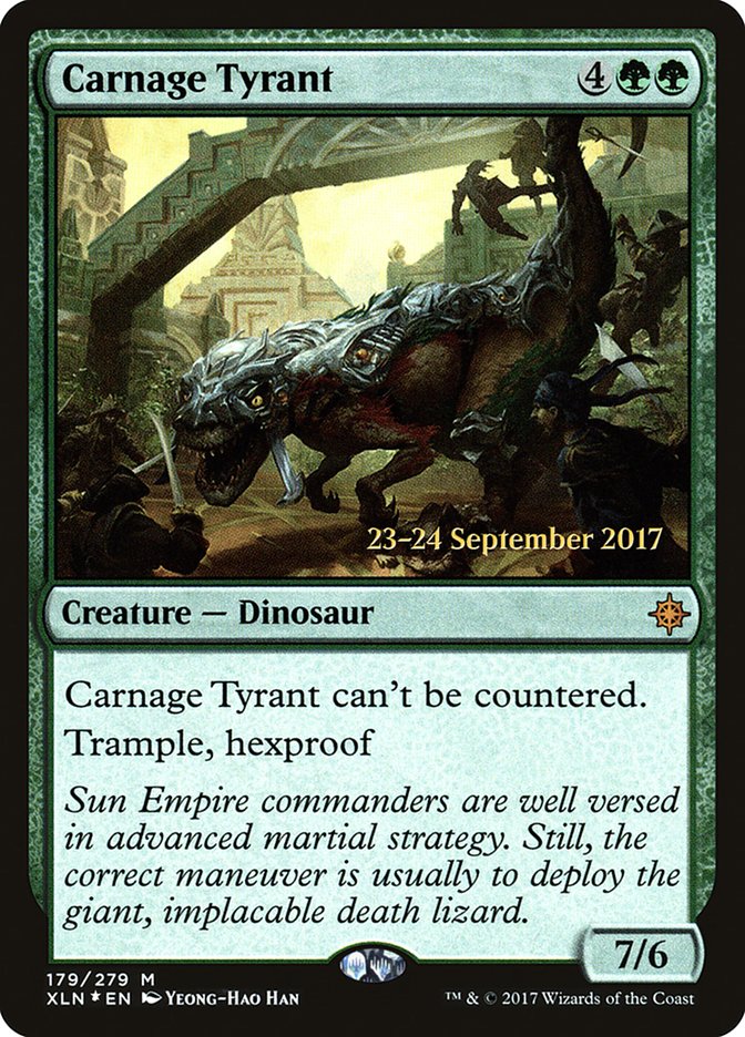 Carnage Tyrant [Ixalan Prerelease Promos] | Black Swamp Games
