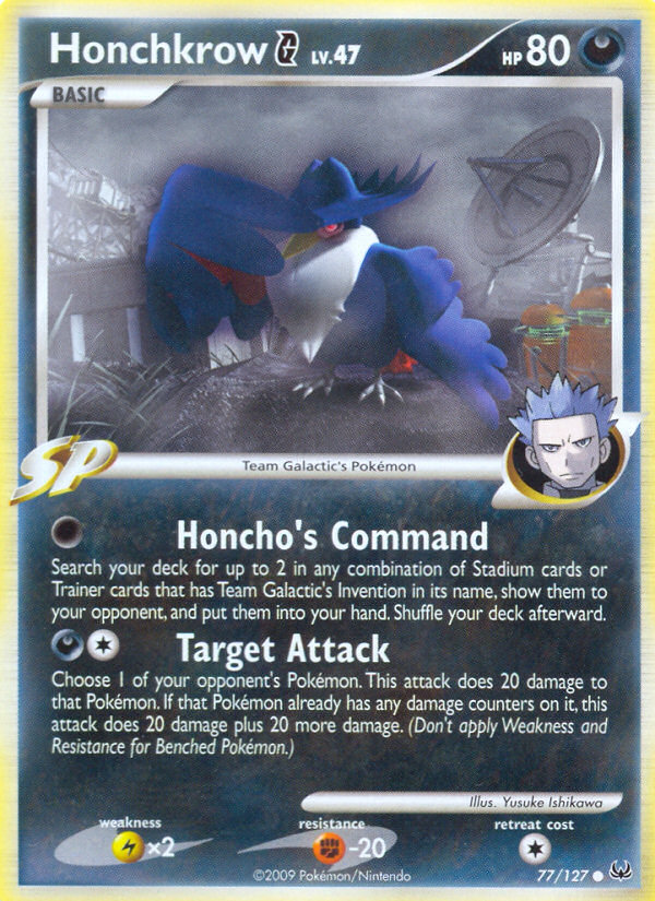 Honchkrow G (77/127) [Platinum: Base Set] | Black Swamp Games