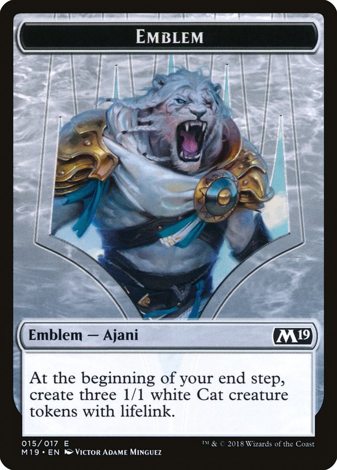 Ajani, Adversary of Tyrants Emblem [Core Set 2019 Tokens] | Black Swamp Games