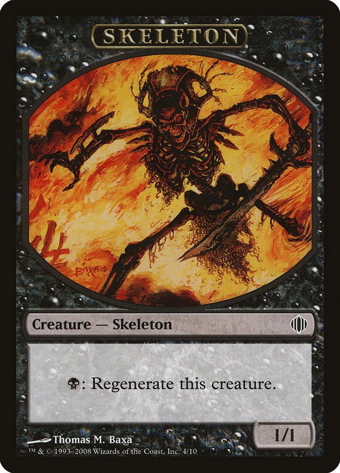 Skeleton Token [Shards of Alara Tokens] | Black Swamp Games