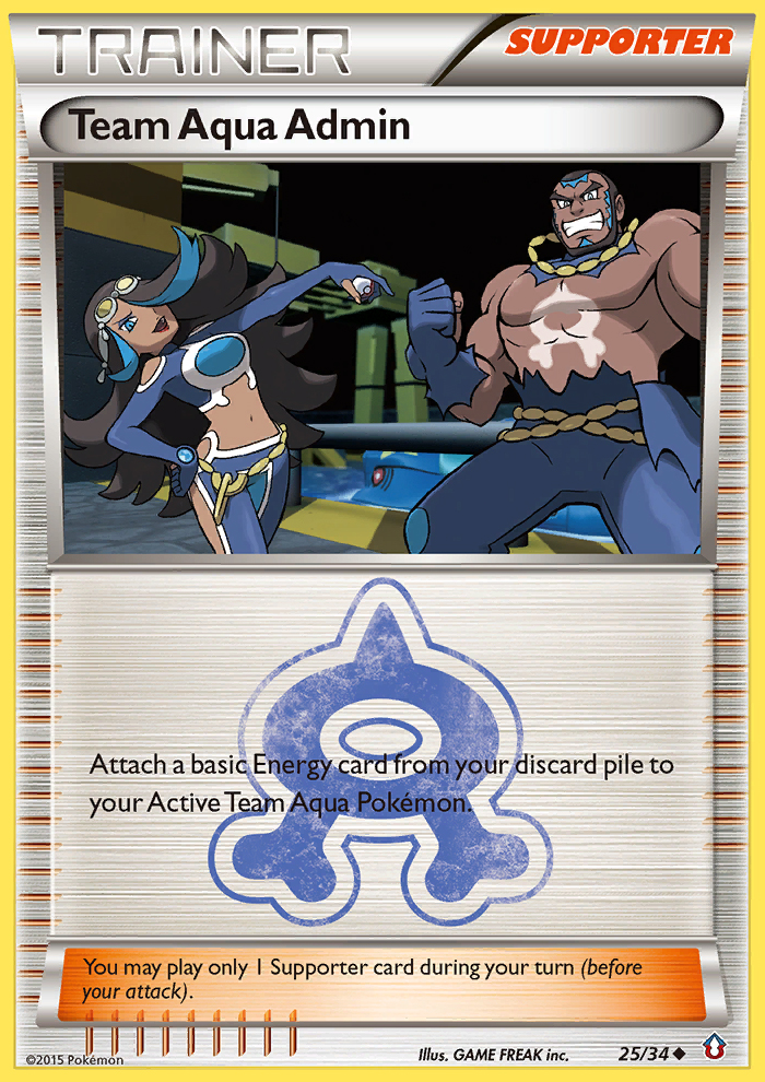 Team Aqua Admin (25/34) [XY: Double Crisis] | Black Swamp Games