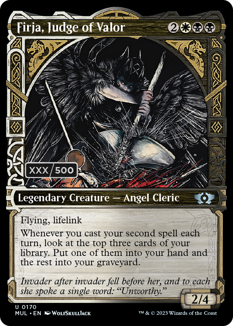Firja, Judge of Valor (Serialized) [Multiverse Legends] | Black Swamp Games