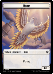 Storm Crow // Bird (003) Double-Sided Token [Bloomburrow Commander Tokens] | Black Swamp Games