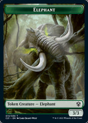 Frog Lizard // Elephant Double-Sided Token [Commander 2021 Tokens] | Black Swamp Games