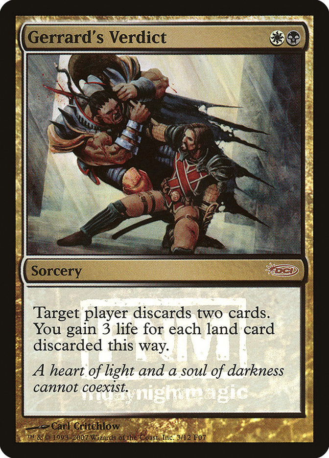 Gerrard's Verdict [Friday Night Magic 2007] | Black Swamp Games