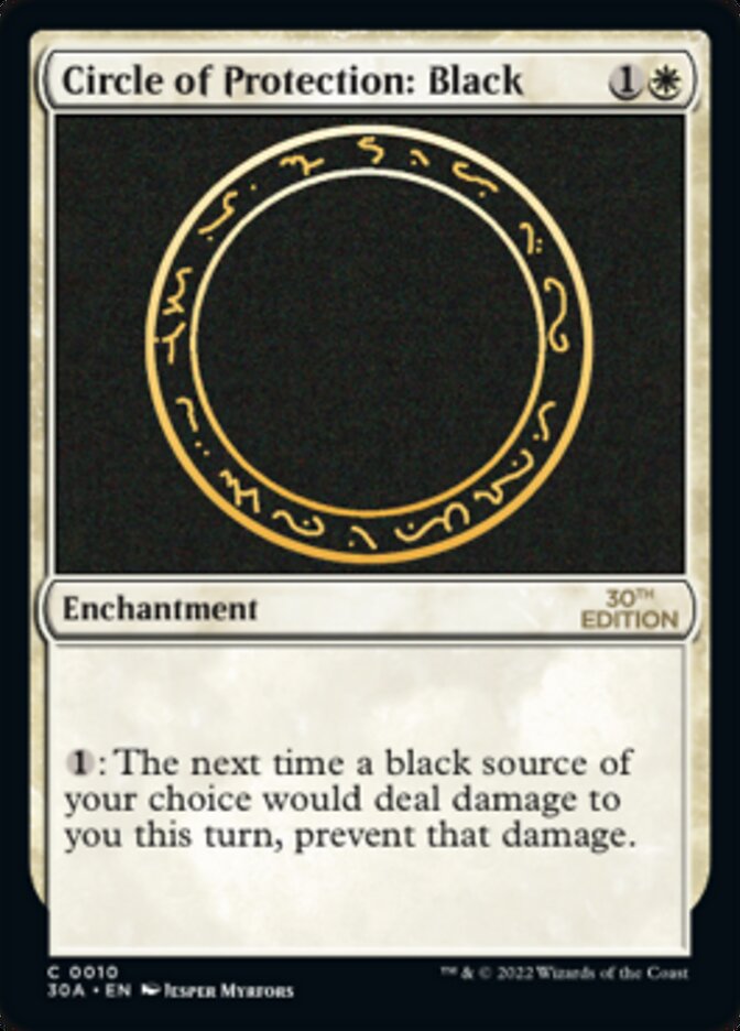 Circle of Protection: Black [30th Anniversary Edition] | Black Swamp Games