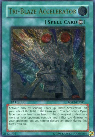 Tri-Blaze Accelerator [FOTB-EN041] Ultimate Rare | Black Swamp Games