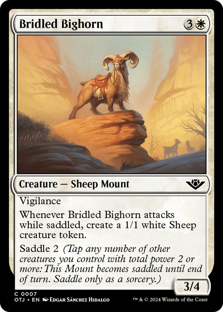 Bridled Bighorn [Outlaws of Thunder Junction] | Black Swamp Games