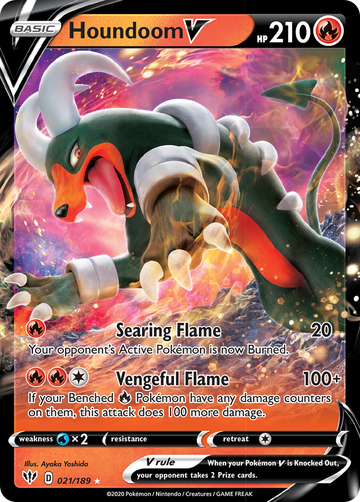 Houndoom V (021/189) [Sword & Shield: Darkness Ablaze] | Black Swamp Games