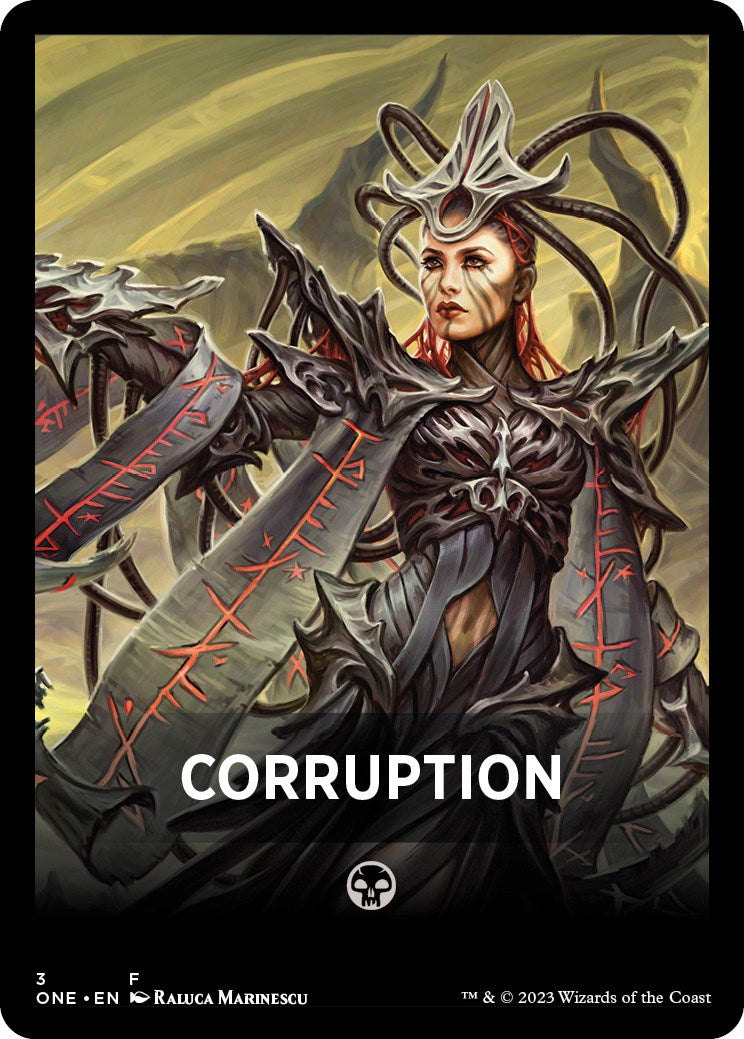 Corruption Theme Card [Phyrexia: All Will Be One Tokens] | Black Swamp Games